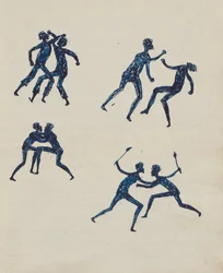 Kwat Kwat people - (Aboriginals fight) Sketchbook hlavně o aktivitách Aboriginals and Whites